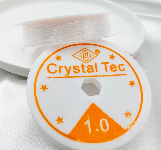 2 Rolls / 0.5mm Crystal Elastic String for Jewellery Making – Strong Stretchy Bead Thread for Jewellery Making, Clear Illusion Cord (20m)