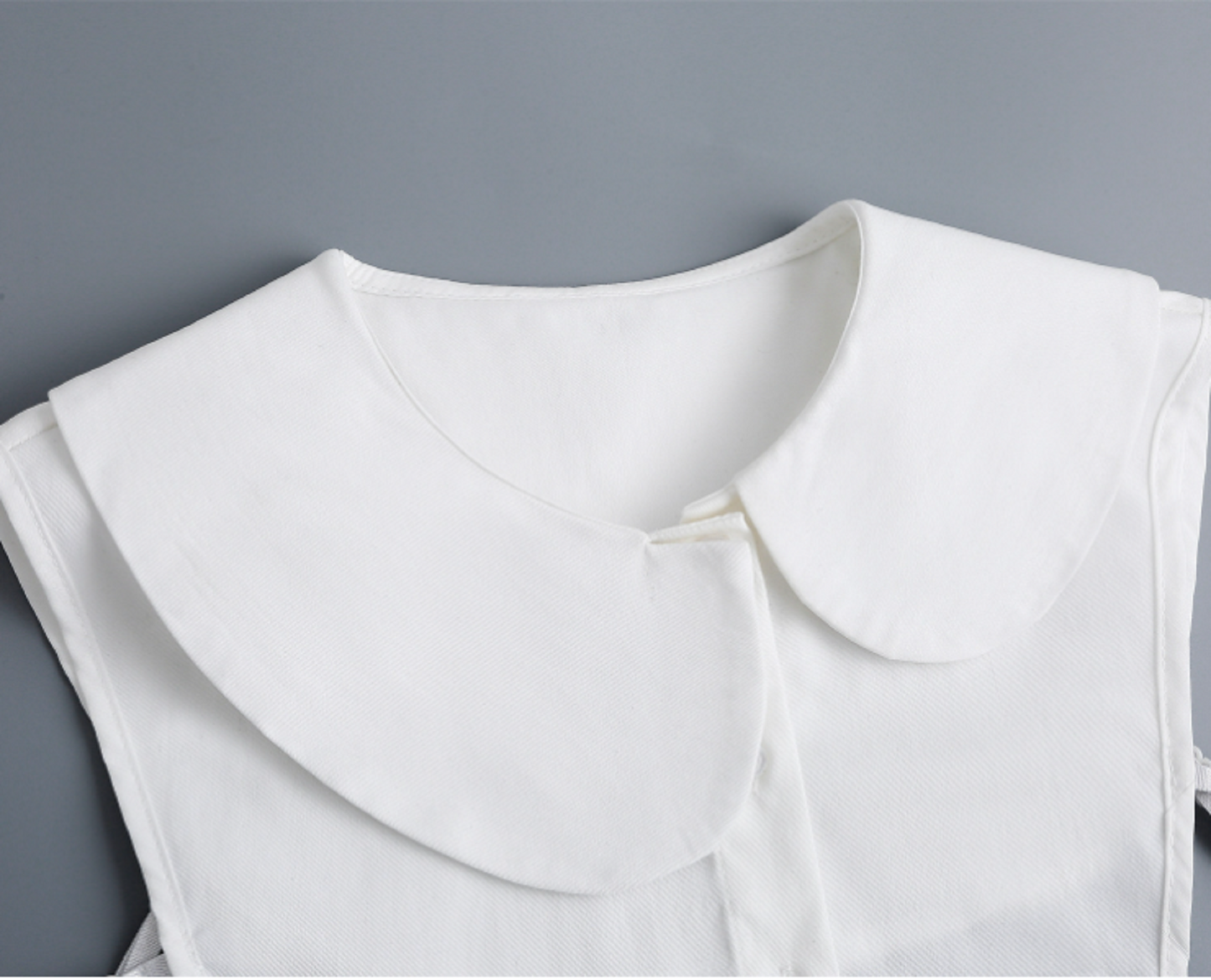 B22 / Off White Cotton Fake Collar, False Collar, Removable Collar