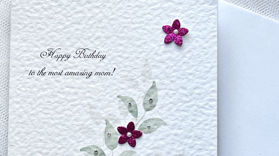 Luxury Personalised Handmade Birthday Card with Envelope C652