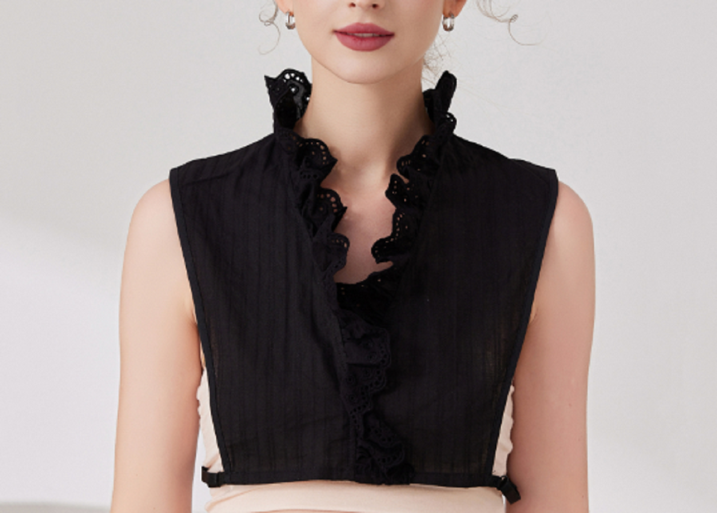 B7 / Black / Fake Collar, False Collar, Removable Collar