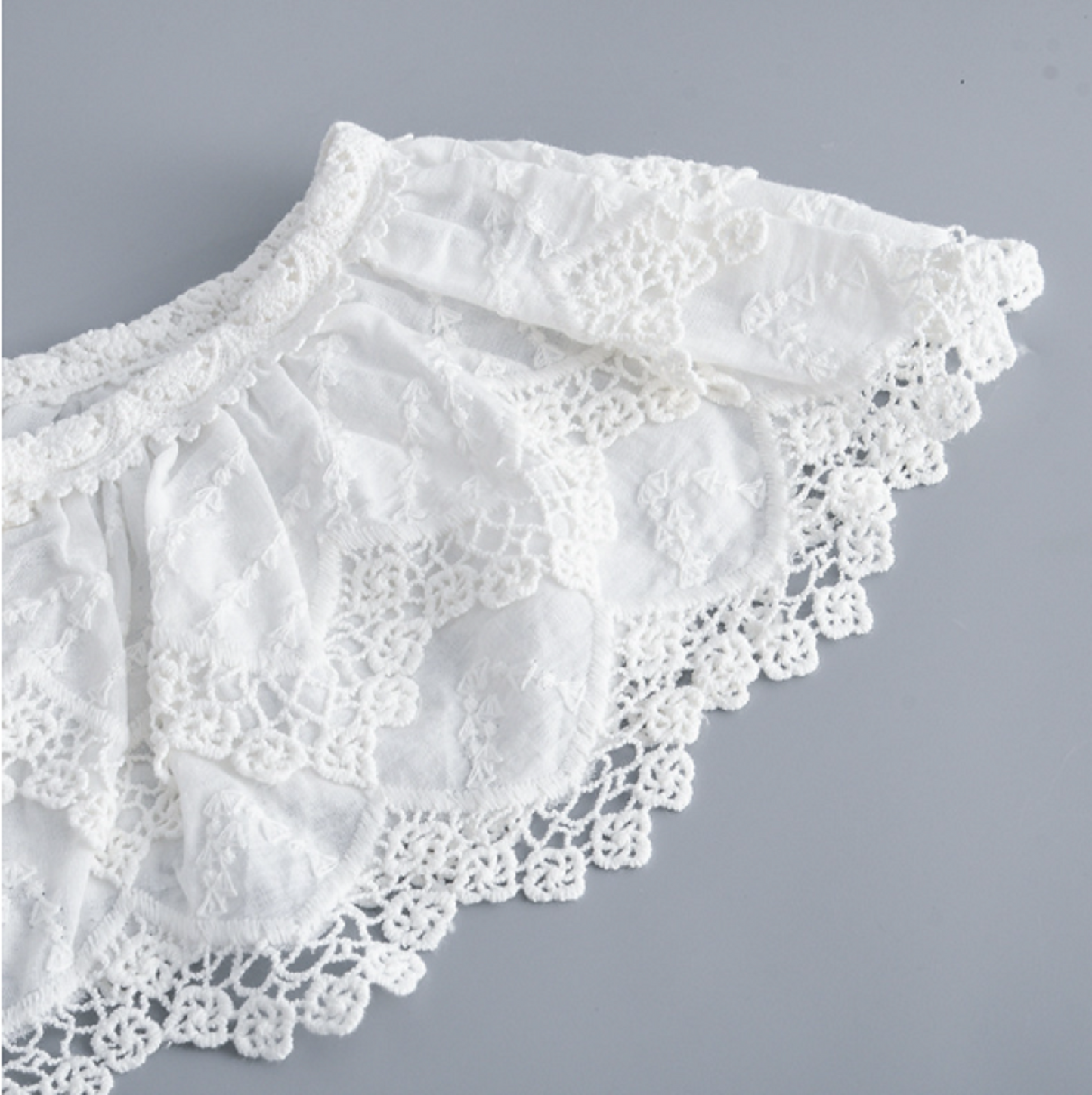 Off White Fake Collar, Off White Elegant Lace Fake Collar, False Collar, Removable Collar B844(L)