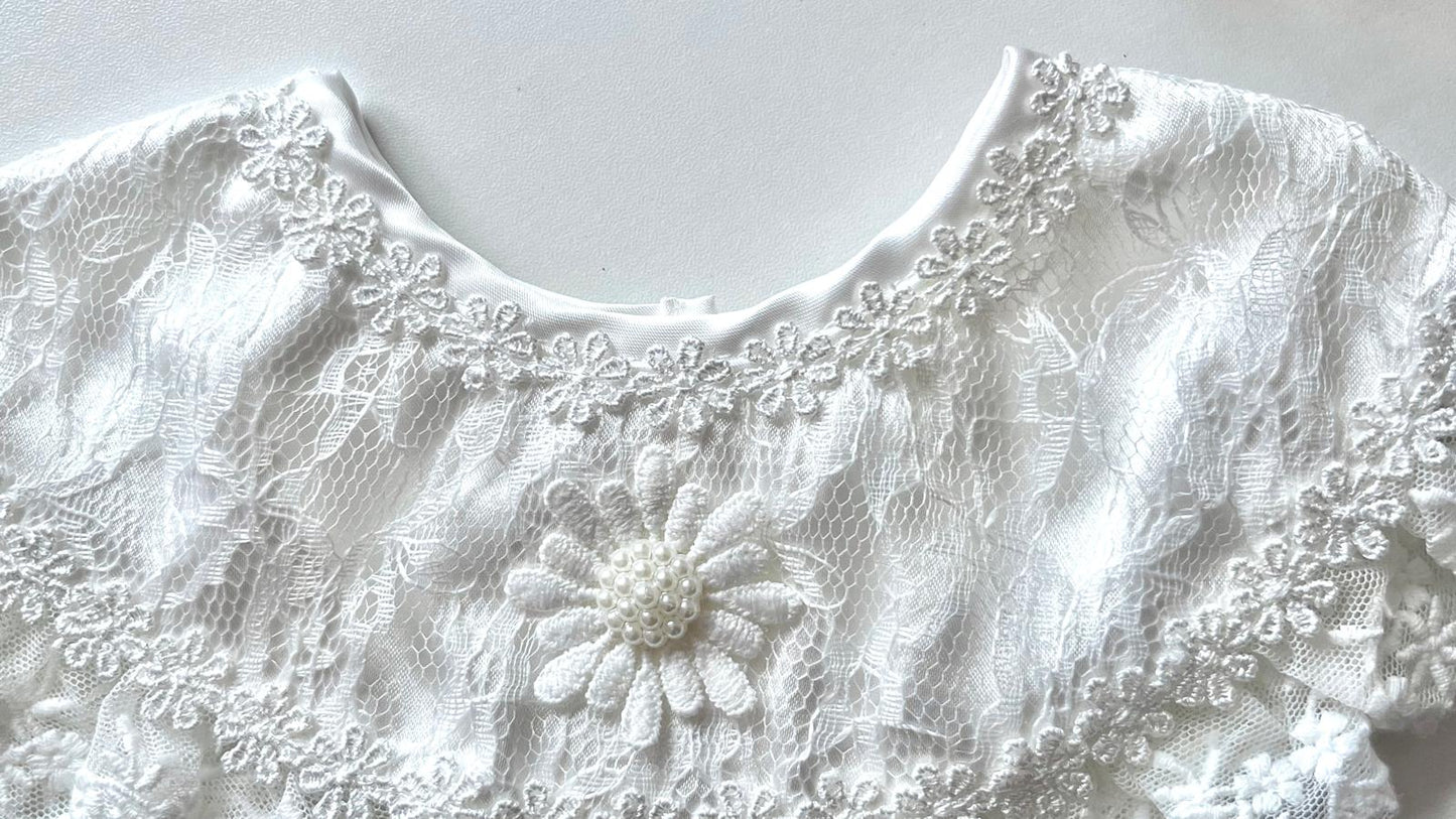 (BW006) Off White / Baby Bib, Baby False Collar, Removable Collar