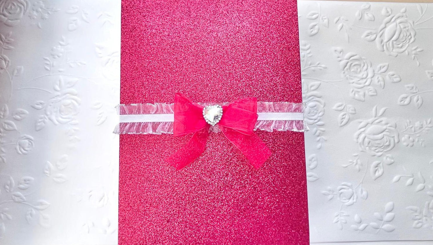 Luxury Handmade Personalised Valentines Day Card, Dried Flower Birthday Card, Greeting Card C019