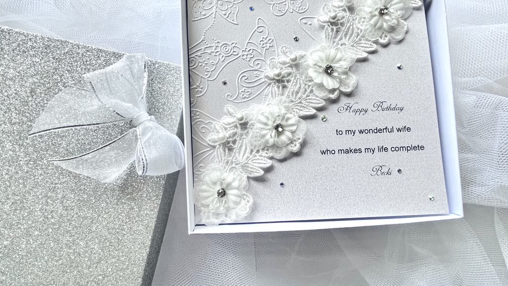 Luxury Personalised Handmade Wedding / Anniversary Card C030