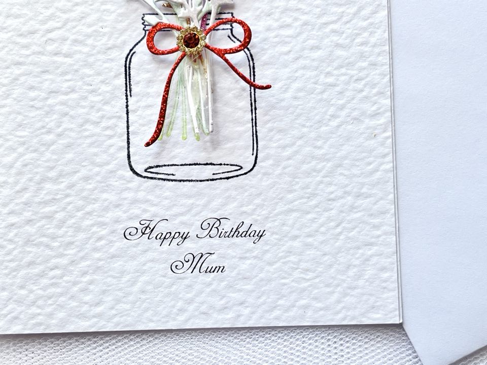 Luxury Handmade Personalised Birthday Card with Envelope C087