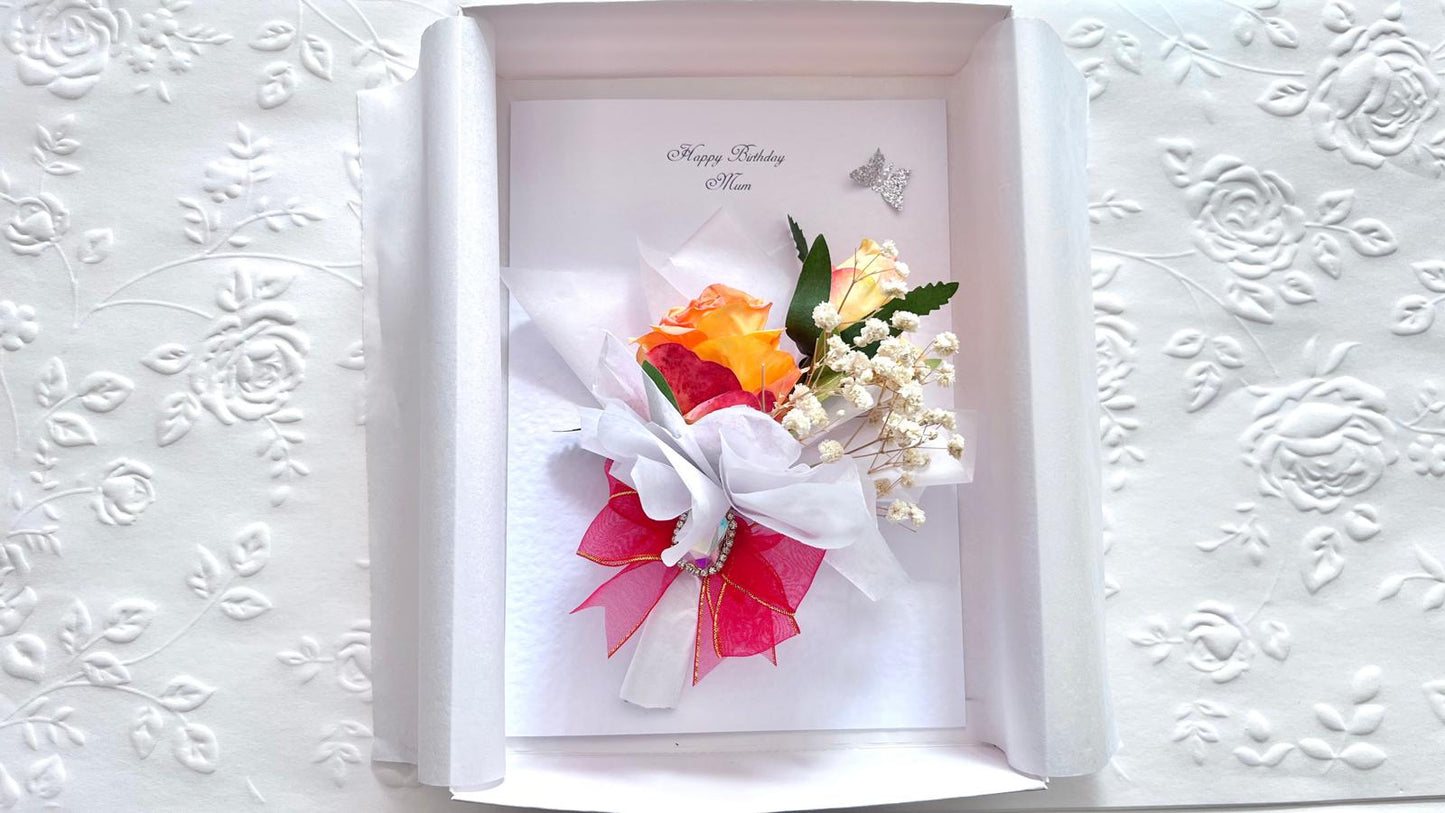 Luxury Handmade Personalised Floral Birthday Card C1004