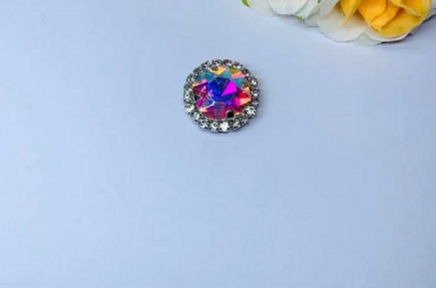 10 Pcs / 16mm / Silver Base Sew On Square Rhinestone C27S