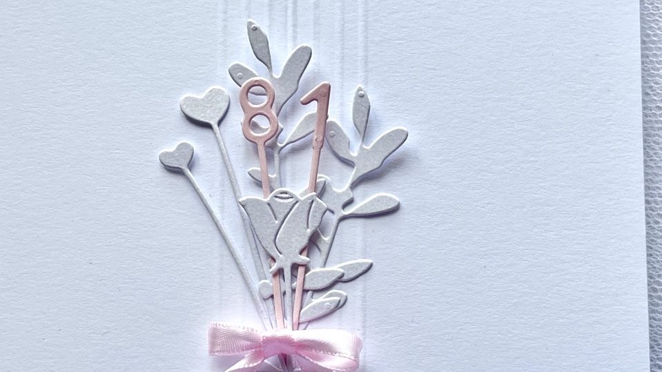 Luxury Handmade Flower Birthday Card with Envelope C626