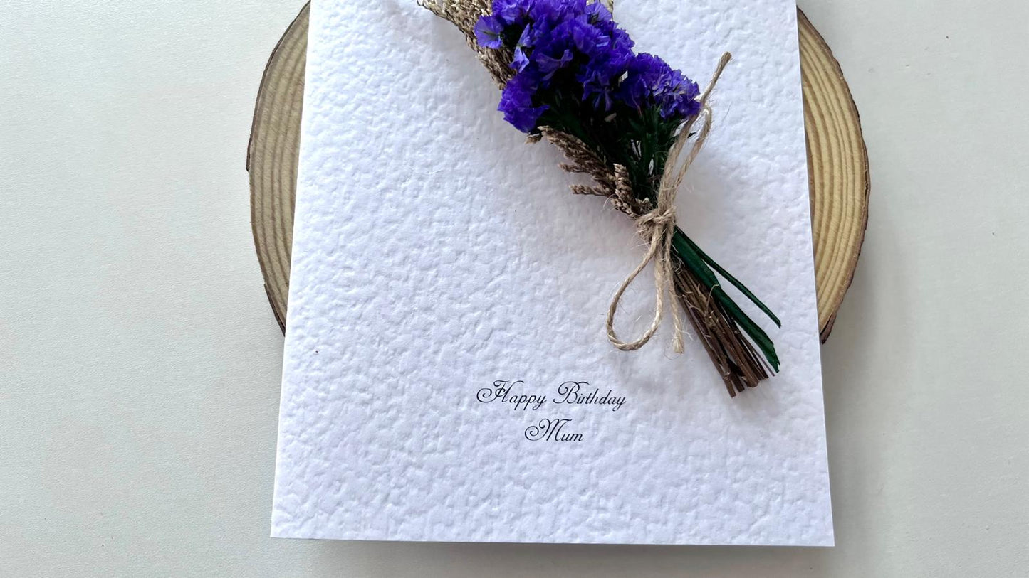 Luxury Birthday Gift for Her with Envelpe, Handmade Flower Bouquet with Personalised Card, Floral Birthday Card for Girls Women C635