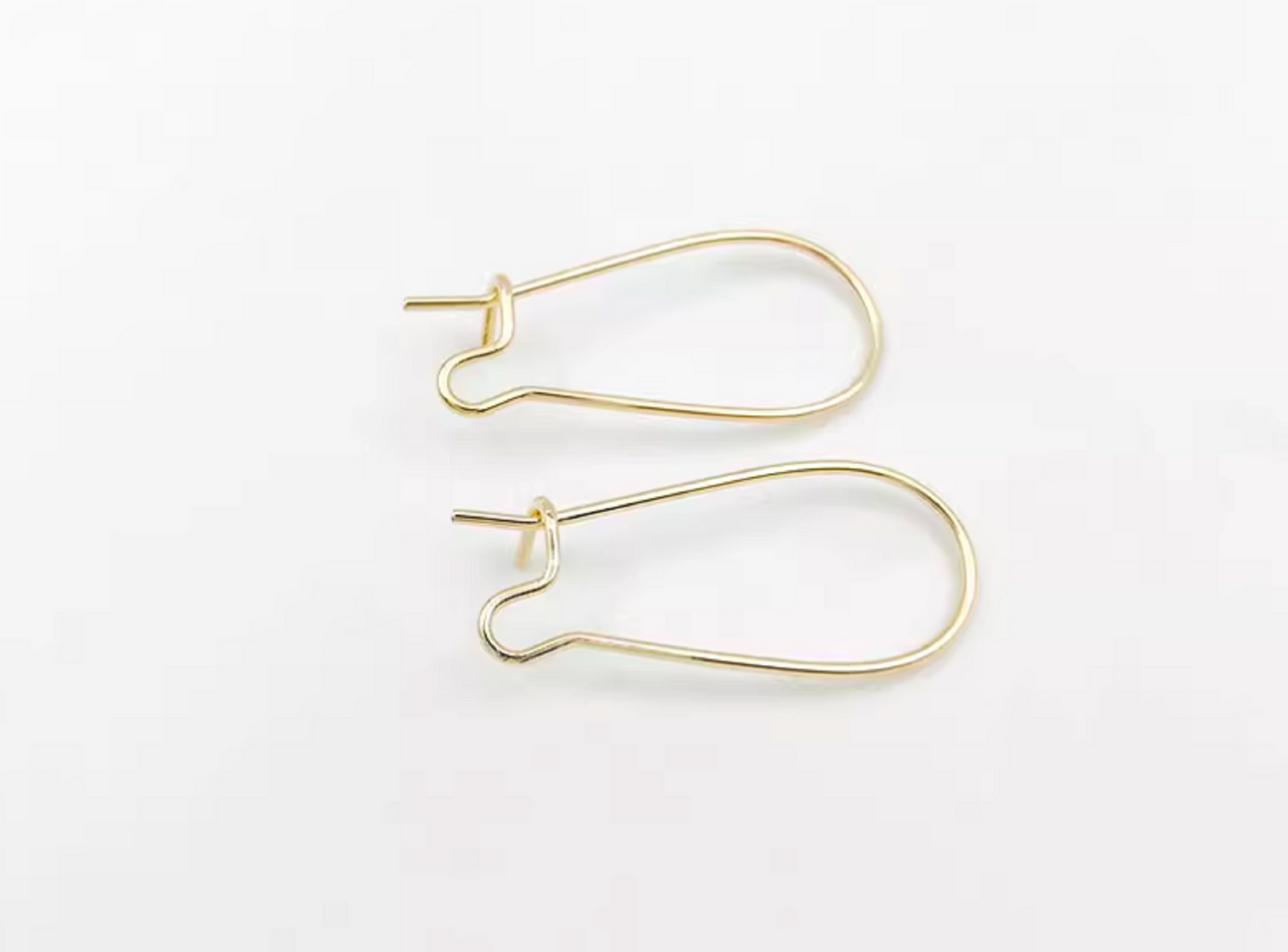 ( EK70) 10 pcs / Gold Plated Kidney Hoop Earrings, Jewellery Making Findings