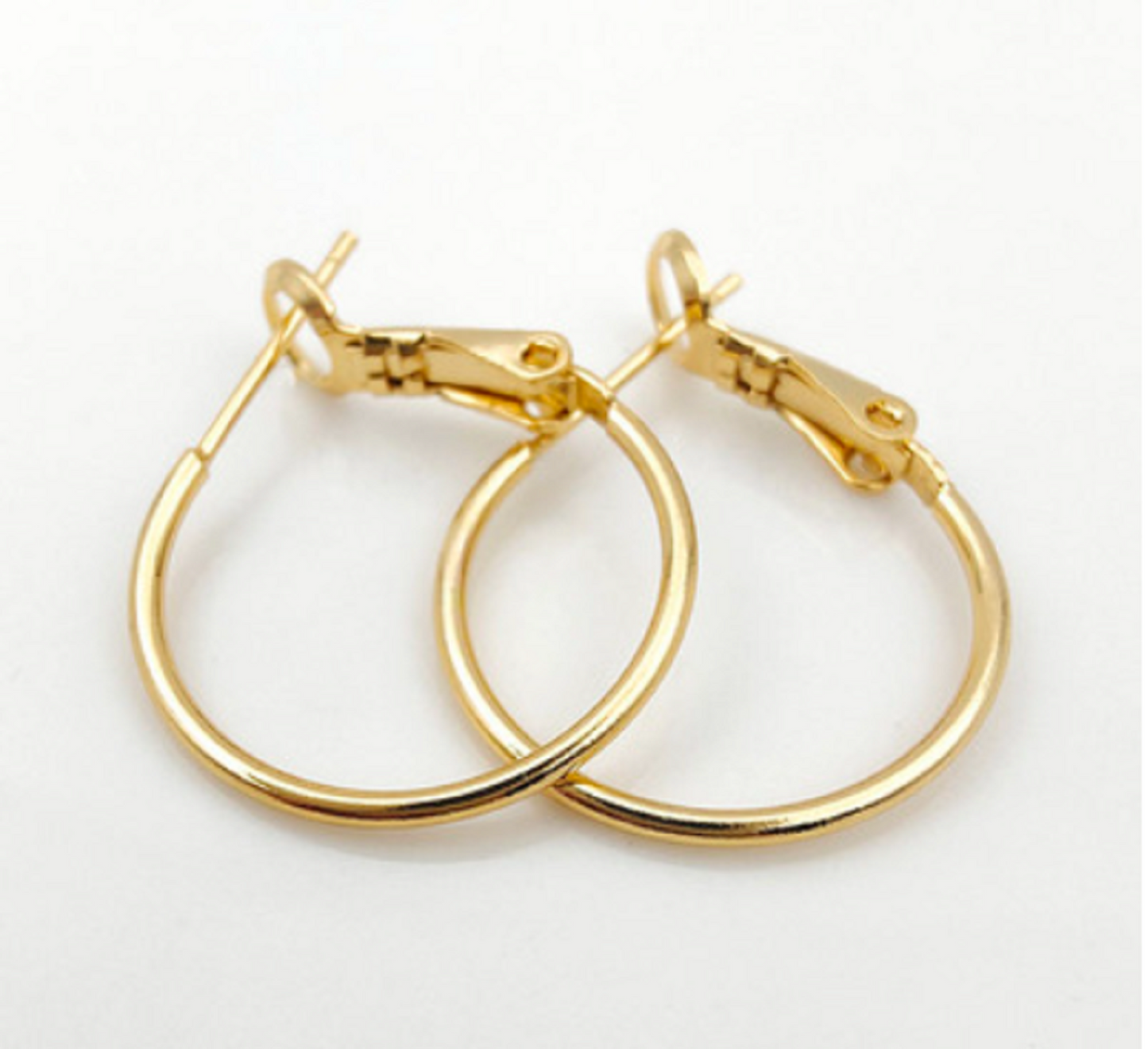 10 pcs / 14K, 18K Gold Plated French Hoop Earrings EK80