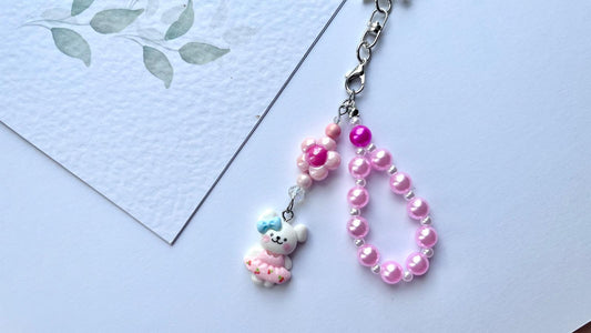 Handmade Beaded Children Keychain, Mobile Phone Charm KC008