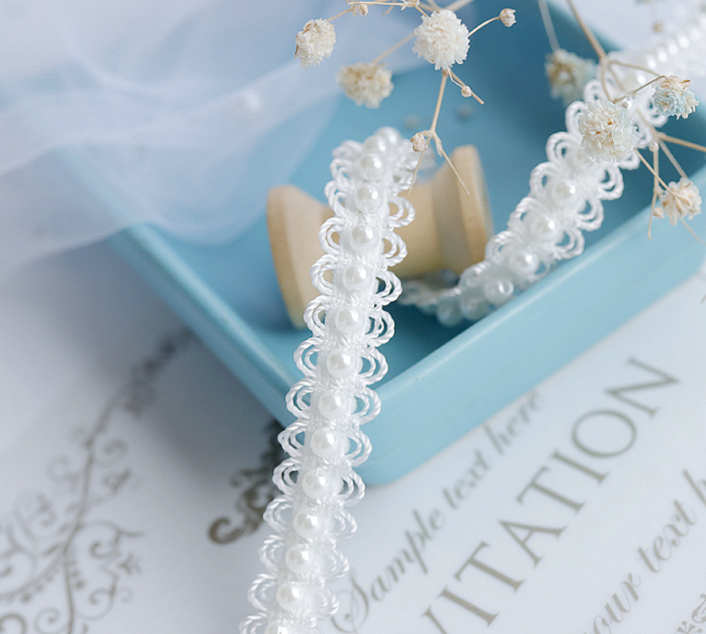 1 meter / 1.3cm / Headband Lace Trim, Dress Lace LF046