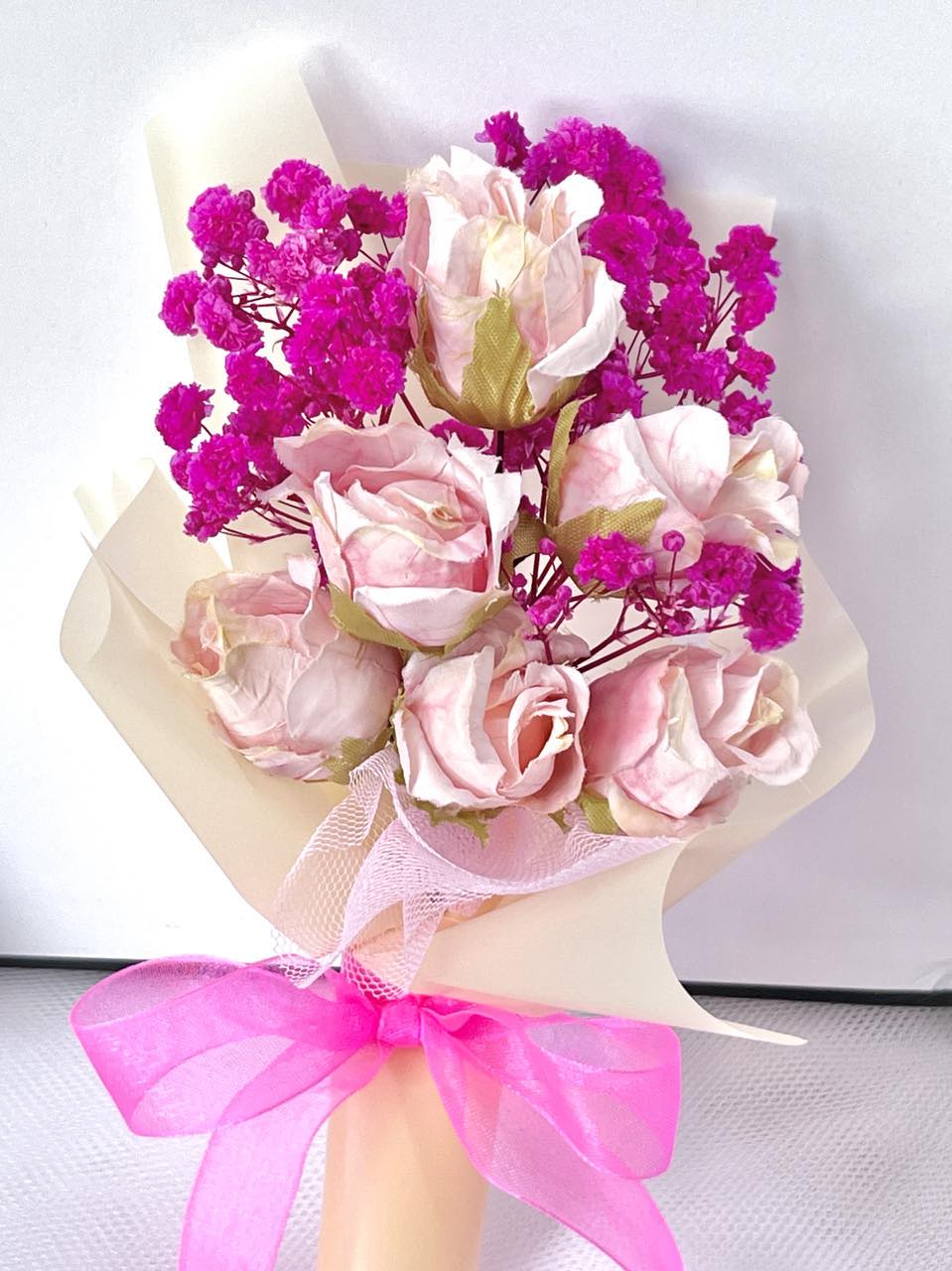 Mini Flower Bouquet, Birthday Flower, Purple Flower Birthday Gift MB002