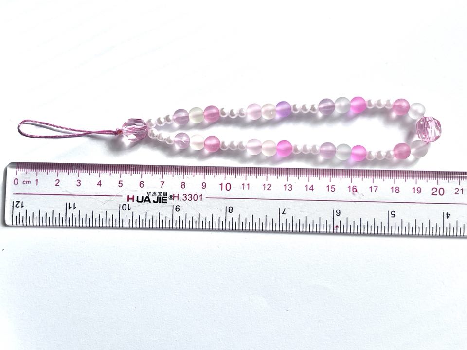 Handmade Pink Mobile Phone Strap Charm, Mobile Phone Chain, Hand Bag Charm, Handbag Strap MC002