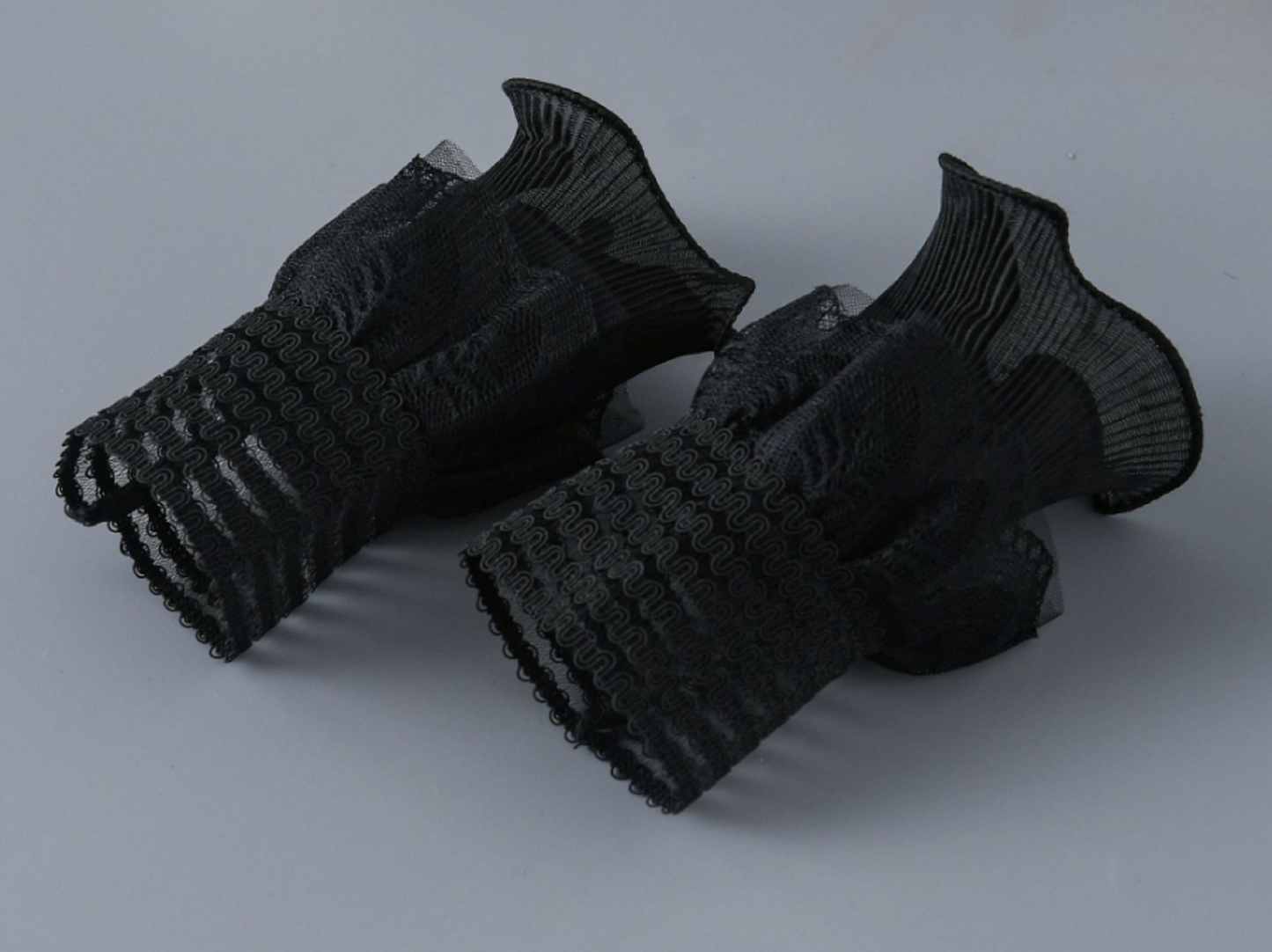 Off White, Black / Fake Lace Sleeve Cuffs, Fake Sleeve Cuffs, False Wrist Cuffs, Removable Wrist Cuffs SC061(W)