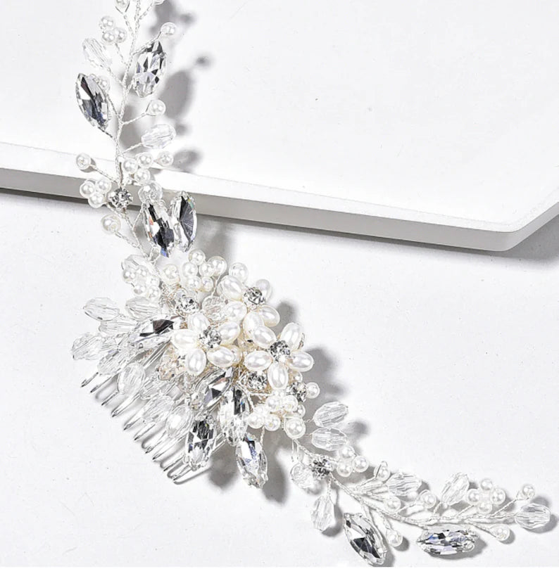 (TS797) 1 piece / Crystal Wedding Comb, Bridal Hair Accessories