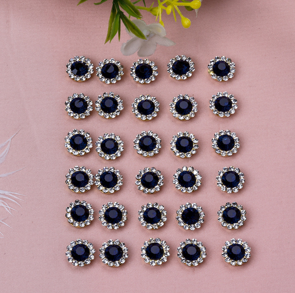 50, 100 Pcs / 10mm / Silver Base Sew On Rhinestone S10S