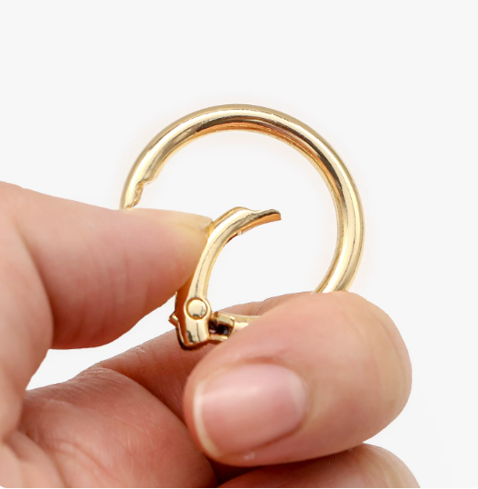 10 pieces / Metal Spring Clasps O-Ring