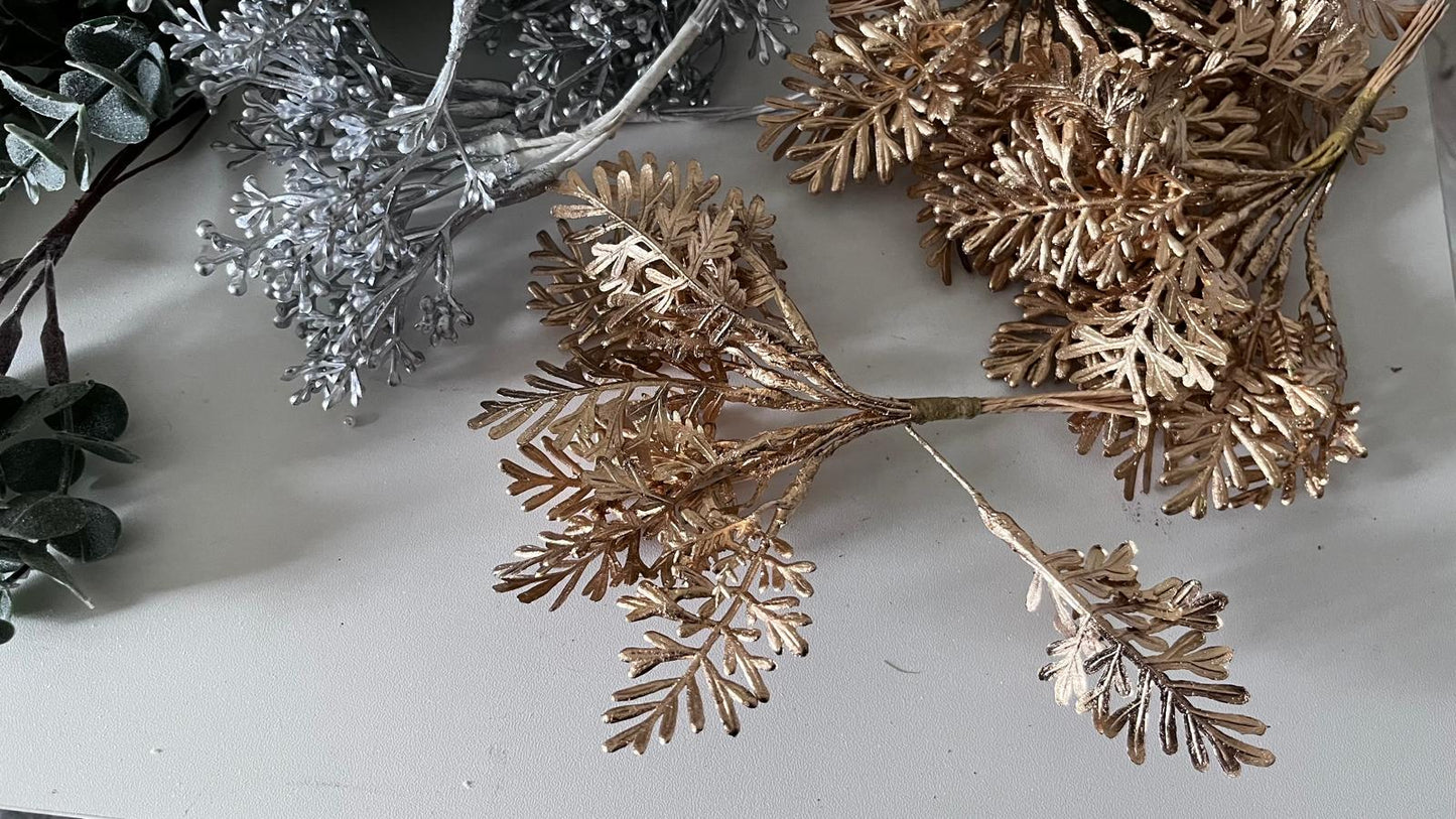 Stock clearance / 62 bunches / Brand new artificial leaves, wedding bouquet, flower arrangement