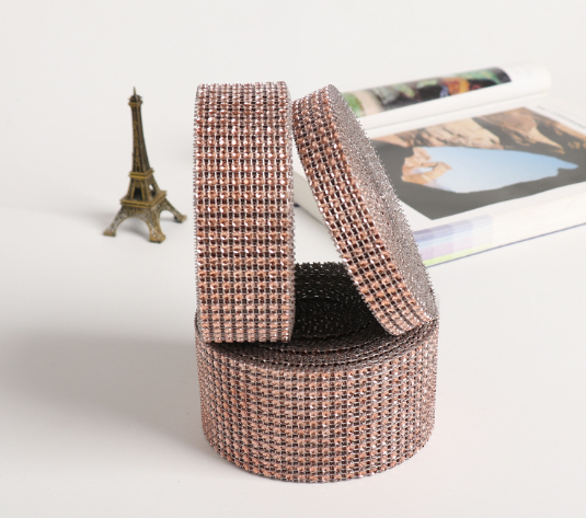 4 meters / Rose Gold / Diamante Effect Trim TR004