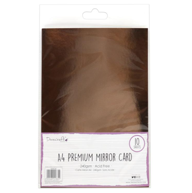 Dovecraft / 20 sheets / A4 Rose Gold Mirror Card 240gsm DCBS164