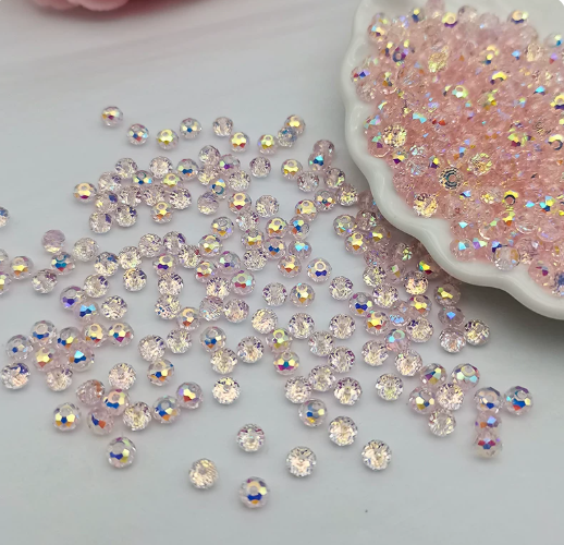 (Y210) 50 Pcs / 8mm / Quality K9 Flat Crystal Glass Beads, DIY Jewellery Making