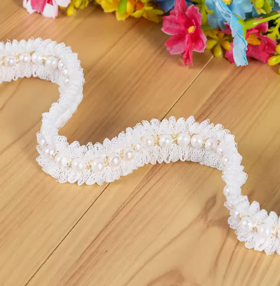 1 meter / 2cm / Headband Lace Trim, Dress Lace LF111