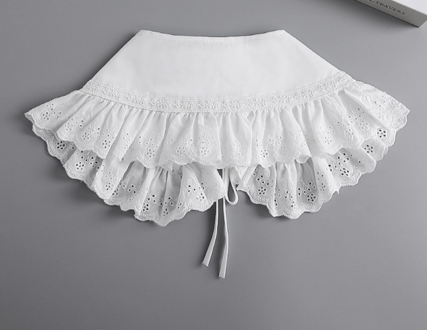 Off White Fake Lace Collar, False Collar, Removable Collar B684(K-small)