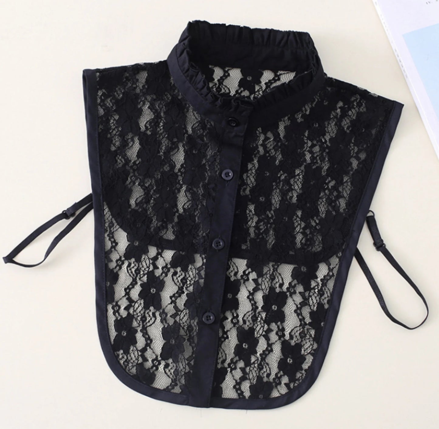 Pure White, Black / Fake Collar, False Collar, Removable Collar B76(M)