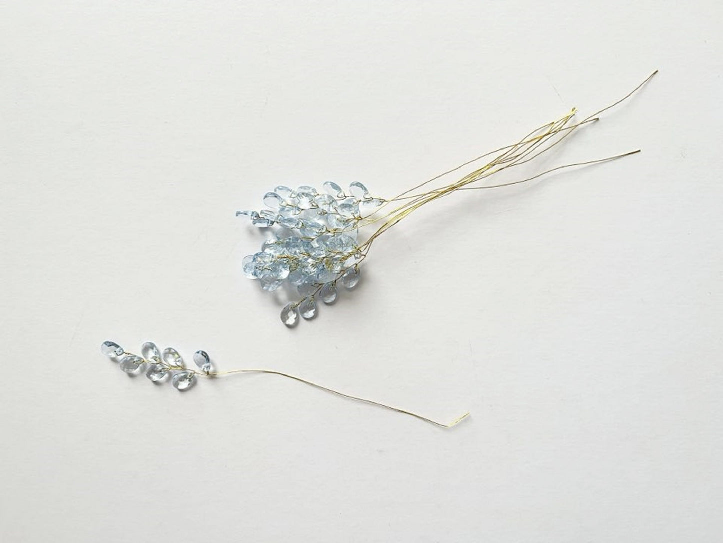 10 Stems / Crystal Bead Leaf Flower Spray FS21G