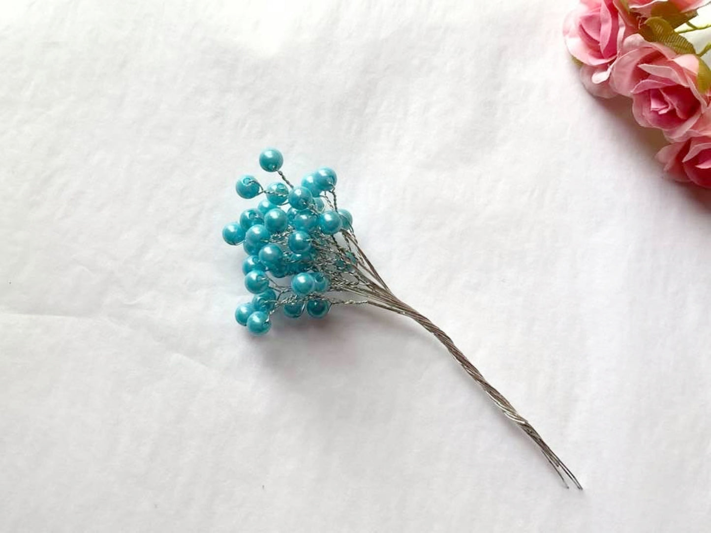 10 Stems / 6mm Crystal Bead Leaf Spray FS41
