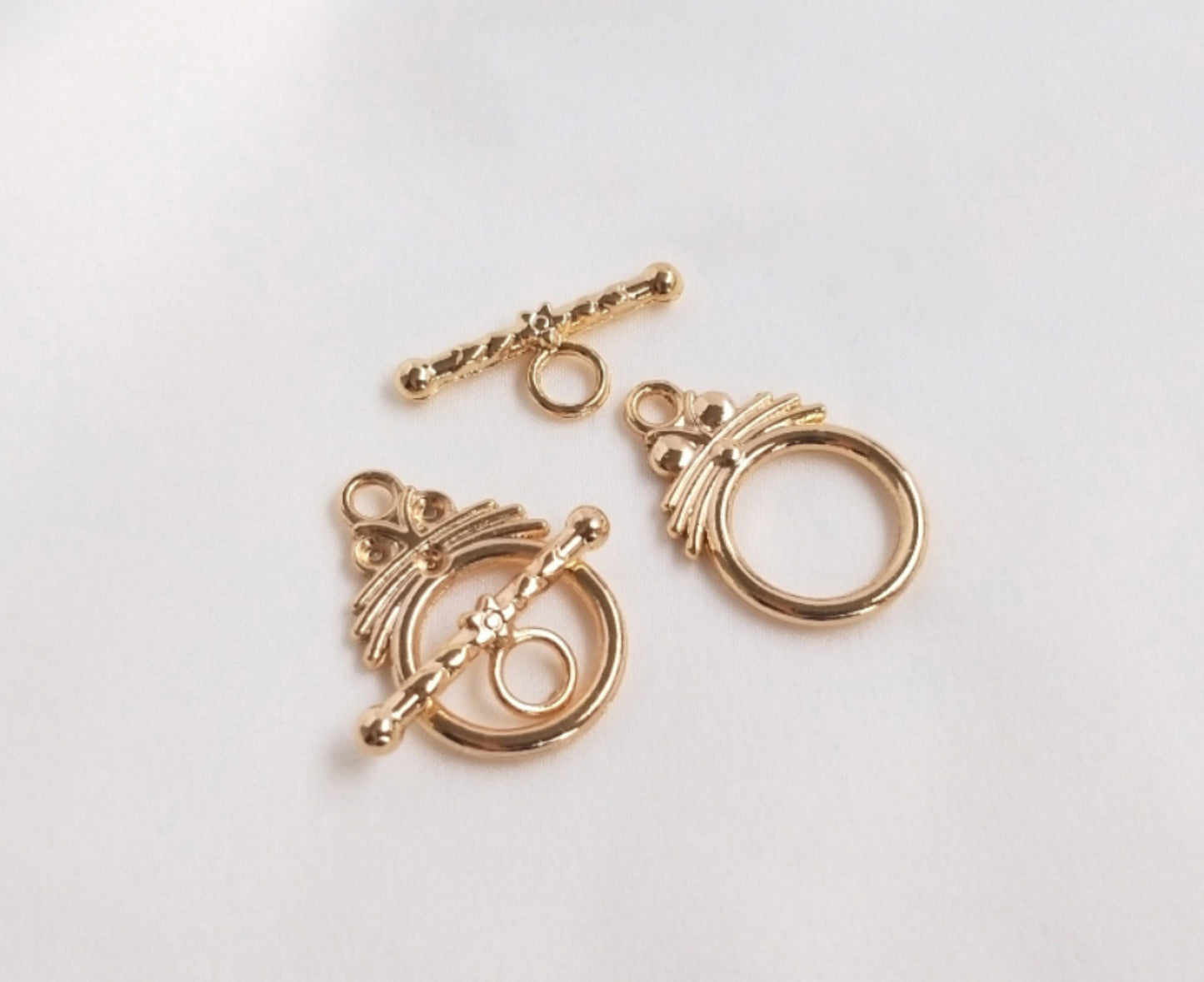 (EK32-34) 2 sets / Gold Plated Connector, Gold Plated Clasp