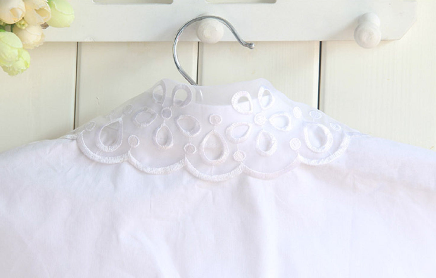 Pure White, Black / Rhinestone Fake Collar, False Collar, Removable Collar B120(E)