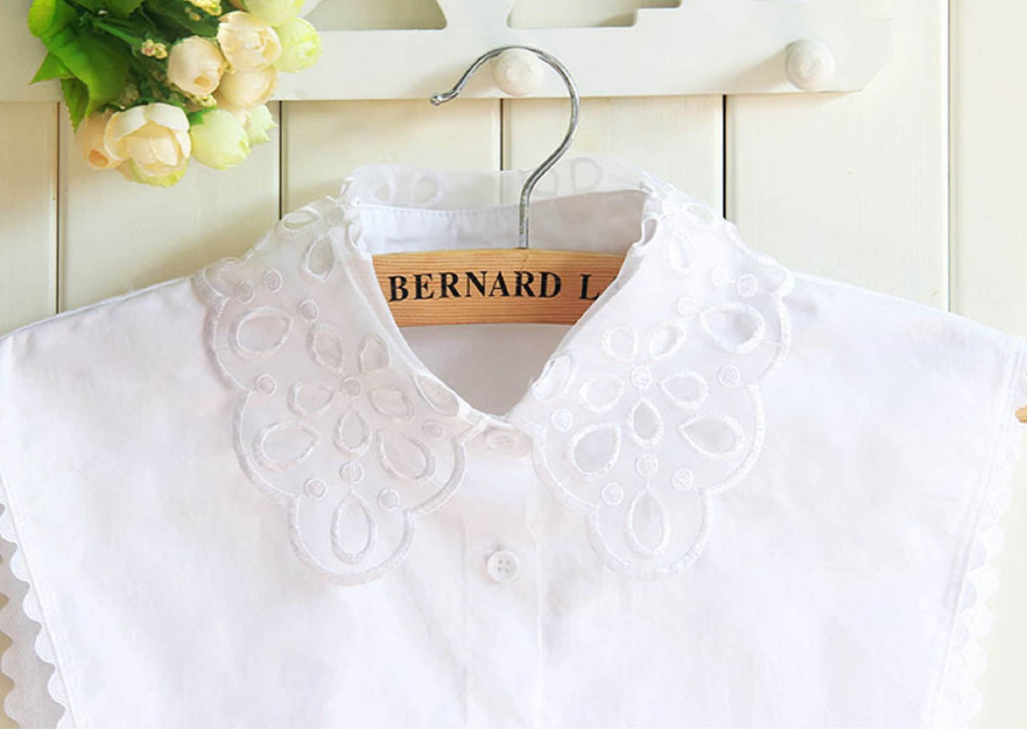Pure White, Black / Fake Lace Collar, False Collar, Removable Collar B102(E)