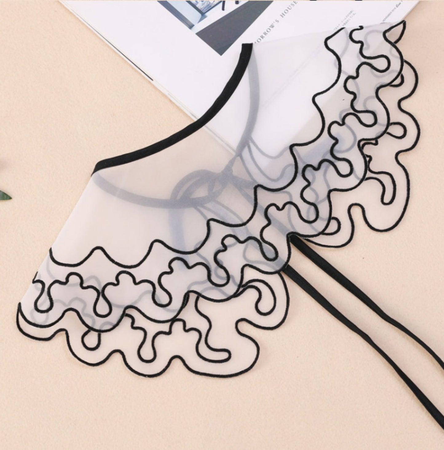 White Fake Collar, False Collar, Removable Collar B35(S)