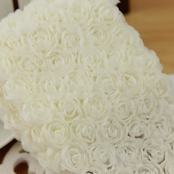 2 yards / 6 Rows / DIY Headband Bow Rose Lace Trim  TR009