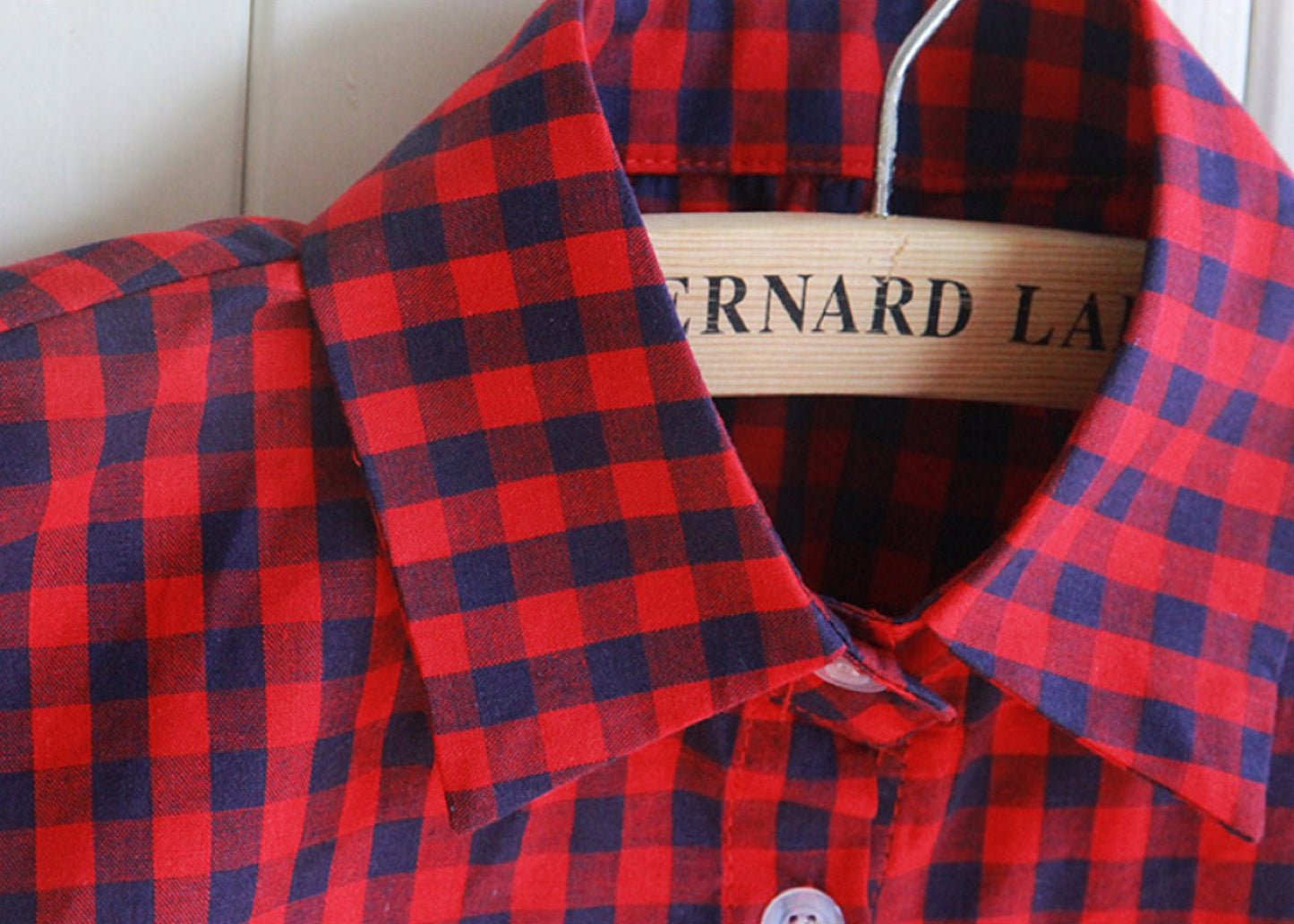 B119 / Red Fake Collar, False Collar, Removable Collar