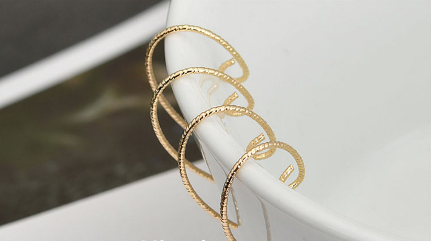 (EK12) 10 pcs / Gold Plated Hoop Earrings, Jewellery Making Findings