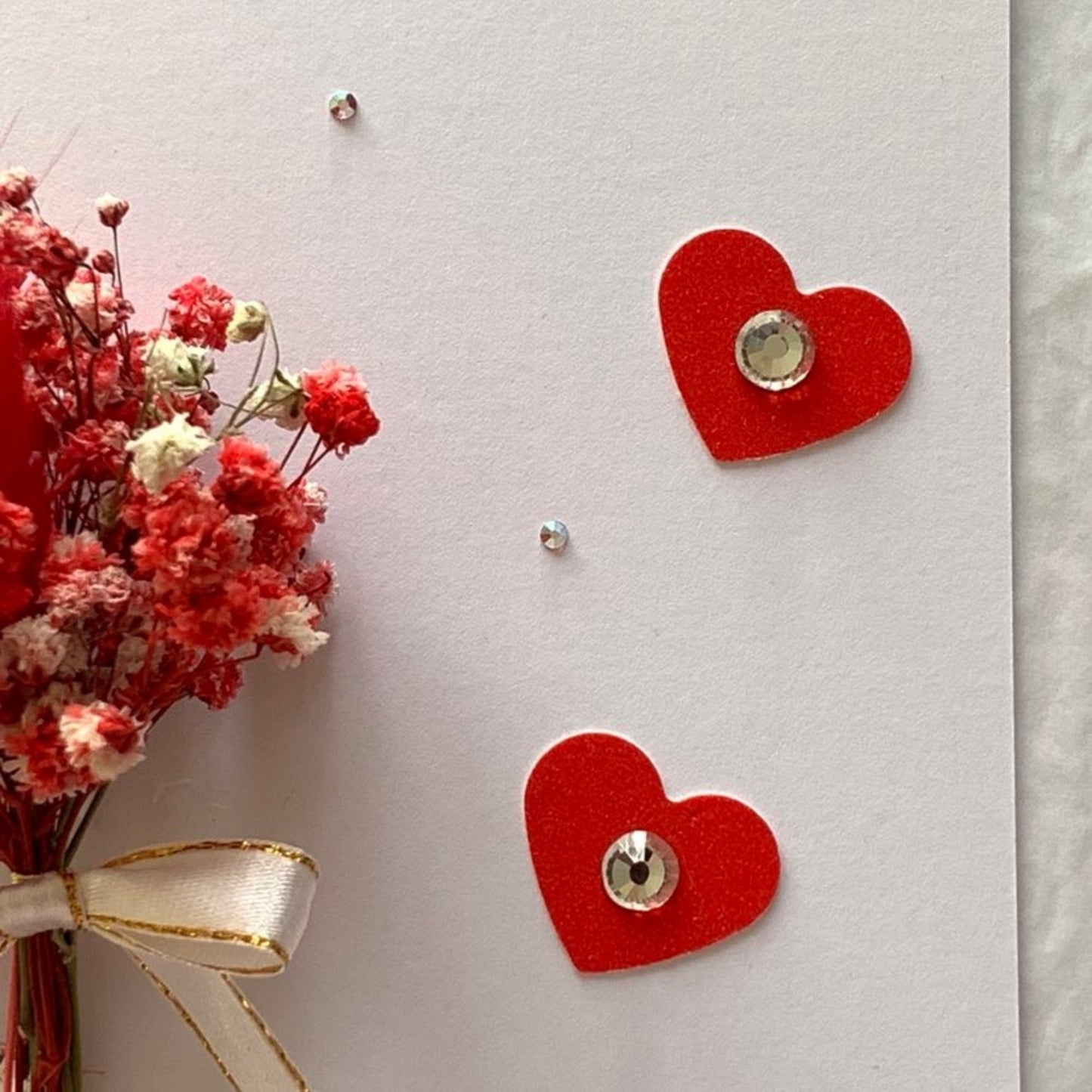 Luxury Handmade Preserved Dried Flower Birthday Card C038