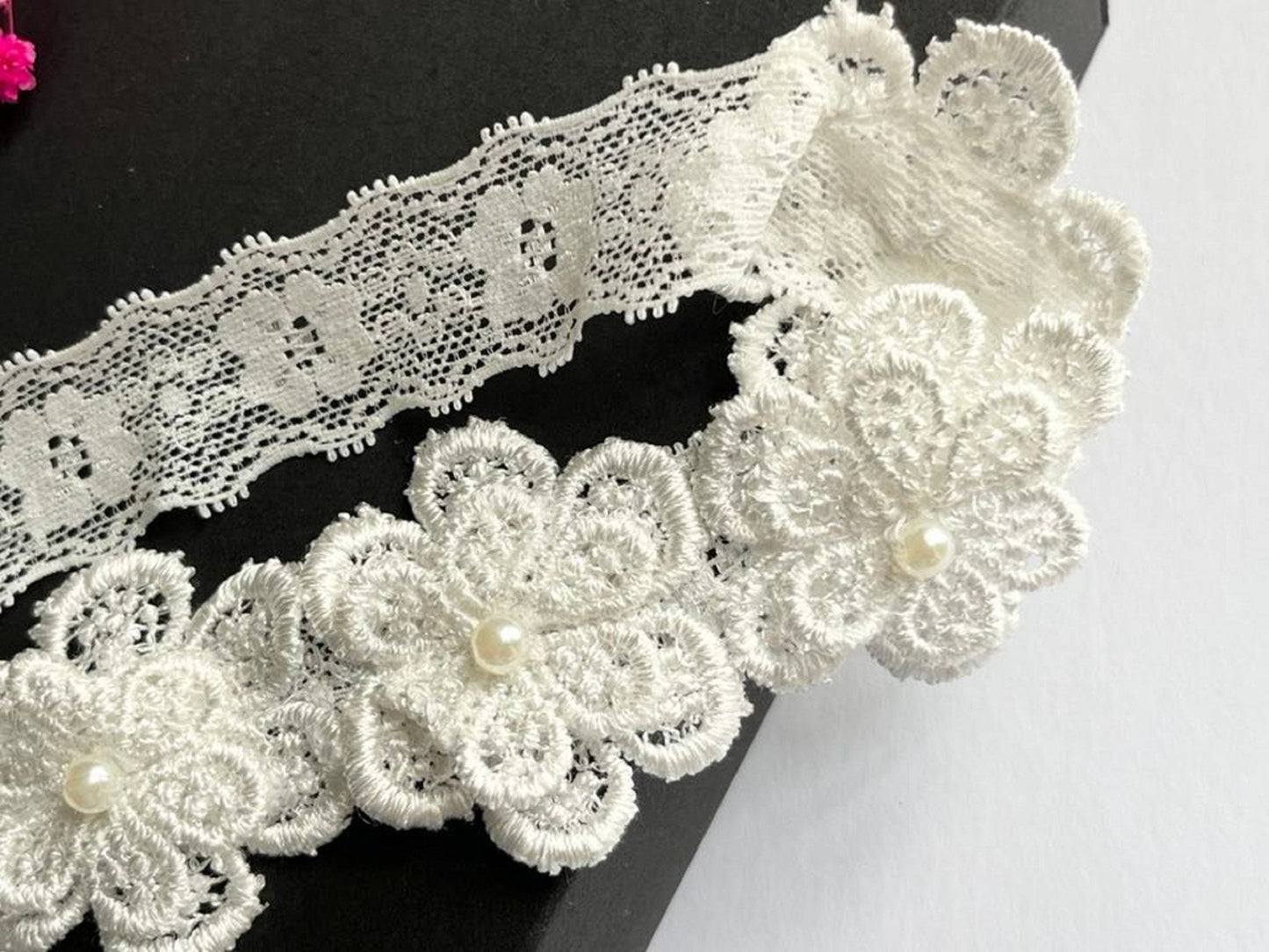 42cm / Off White / Baby Lace hair band HB034