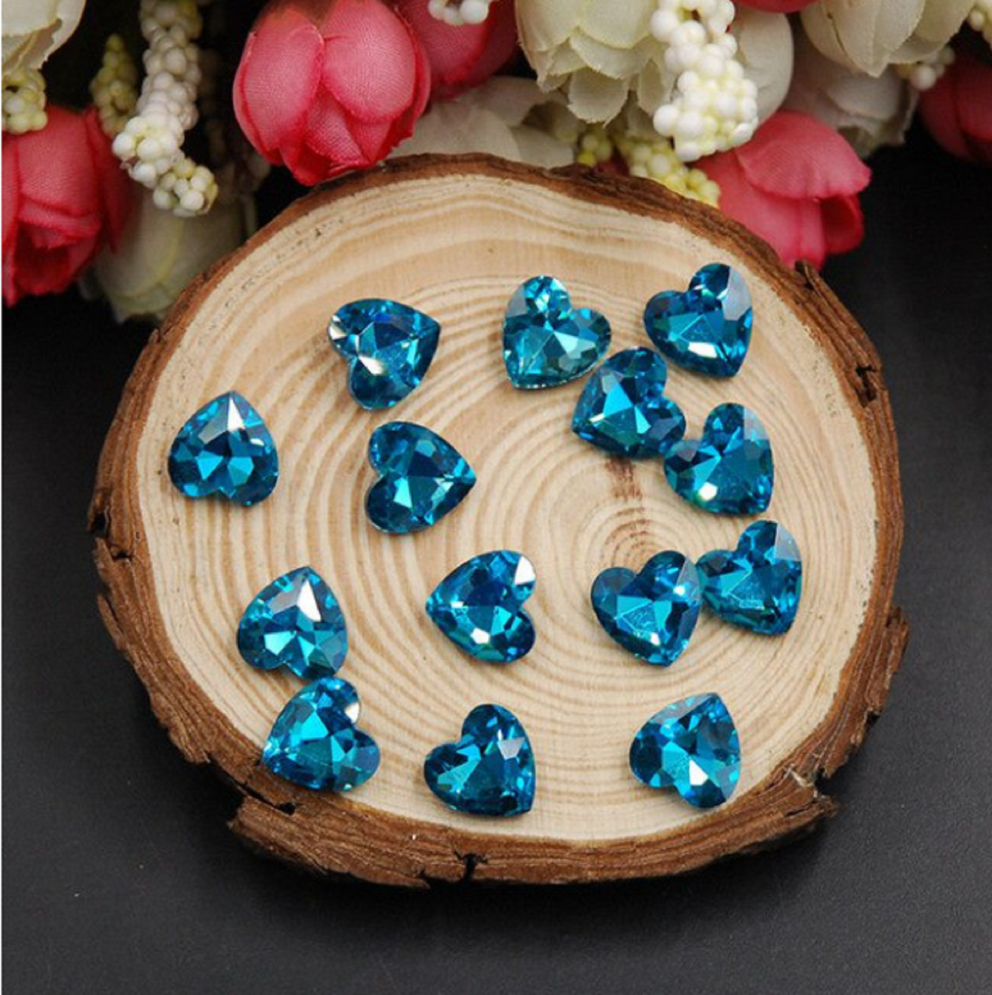 50 pcs / 8mm / Mixed Point Back Crystals C31