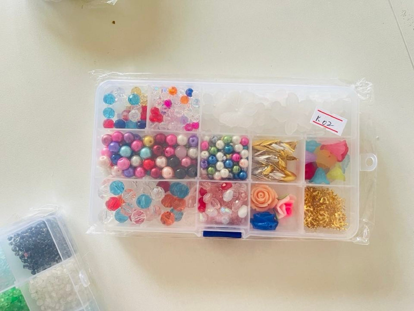 3 sets / Beads and Rice Bead Kits, Rice Beads