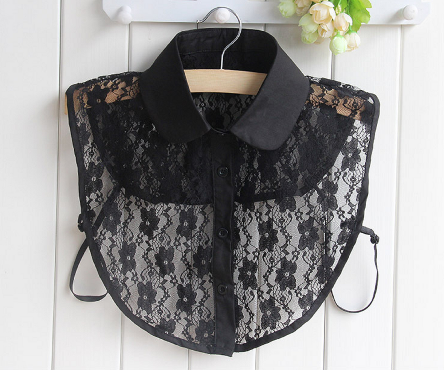 Off White, Black / Fake Lace Collar B1(E)