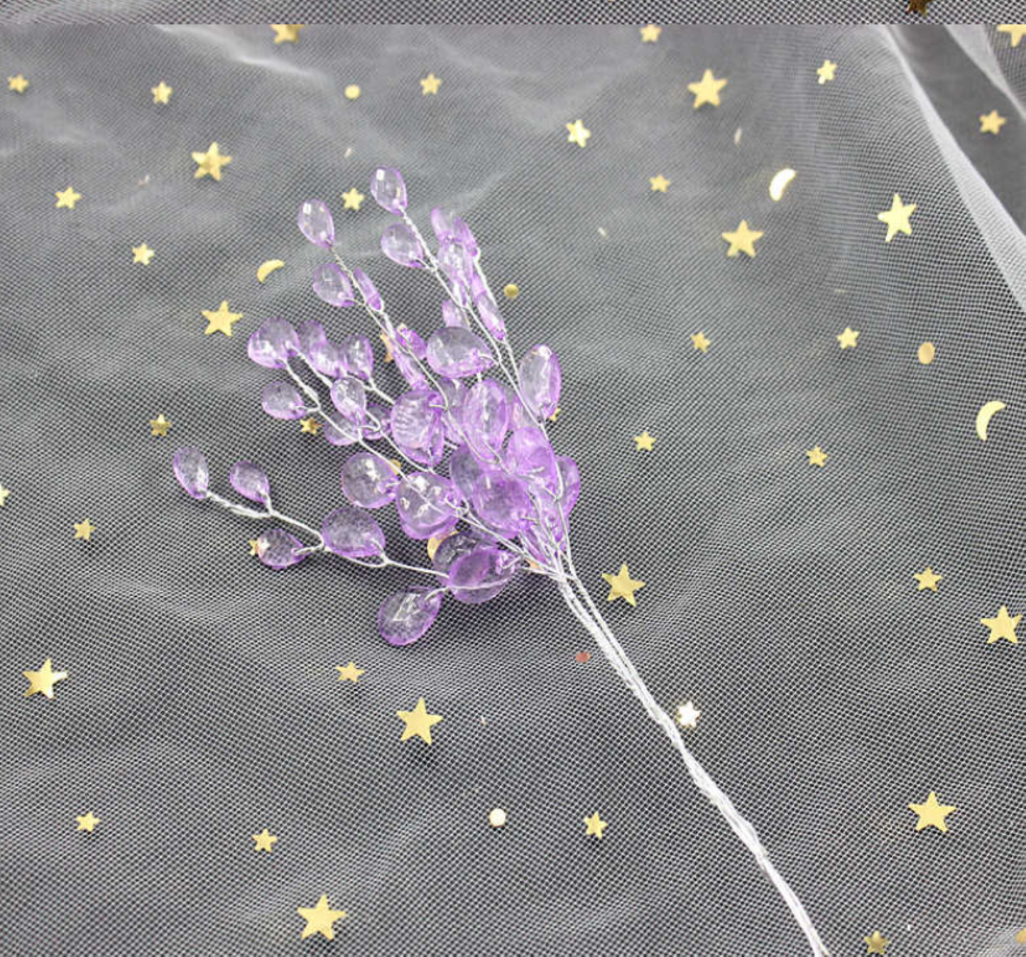 10 Stems / Crystal Bead Leaf Spray FS40