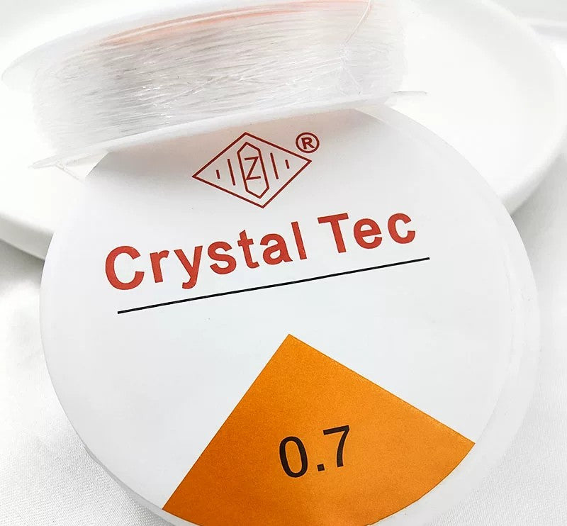 2 Rolls / 0.5mm Crystal Elastic String for Jewellery Making – Strong Stretchy Bead Thread for Jewellery Making, Clear Illusion Cord (20m)