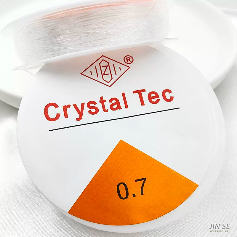 2 Rolls / 0.5mm Crystal Elastic String for Jewellery Making – Strong Stretchy Bead Thread for Jewellery Making, Clear Illusion Cord (20m)