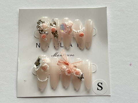 10 pcs / Press On Nails N006 (Size S)