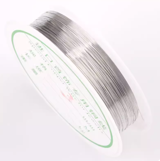 3 Rolls / 0.3mm / Silver Jewelry Wire, Craft Wire, Jewellery Beading Wire for Jewelry, Crafts Beading