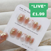 (£1.99 Live Shopping) 1 set Press on Nails, Fake Nails (without tool)